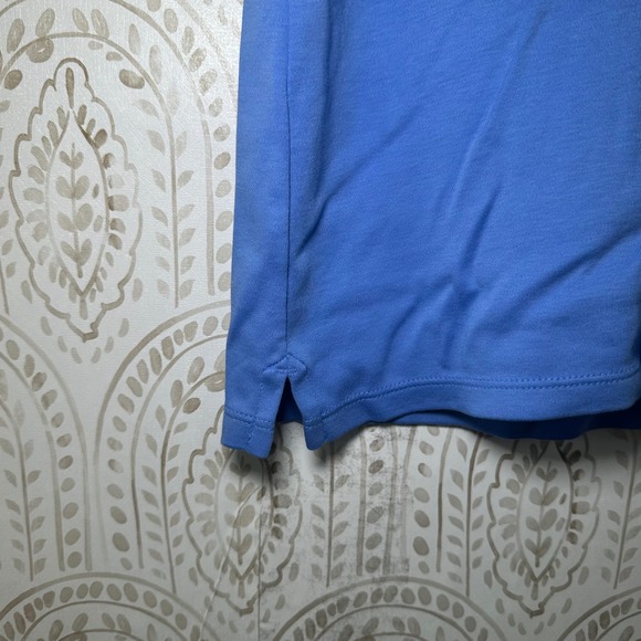 Lands End Womens Blue Short Sleeve Polo Shirt Size M 10/12 Casual Comfort - Picture 7 of 8